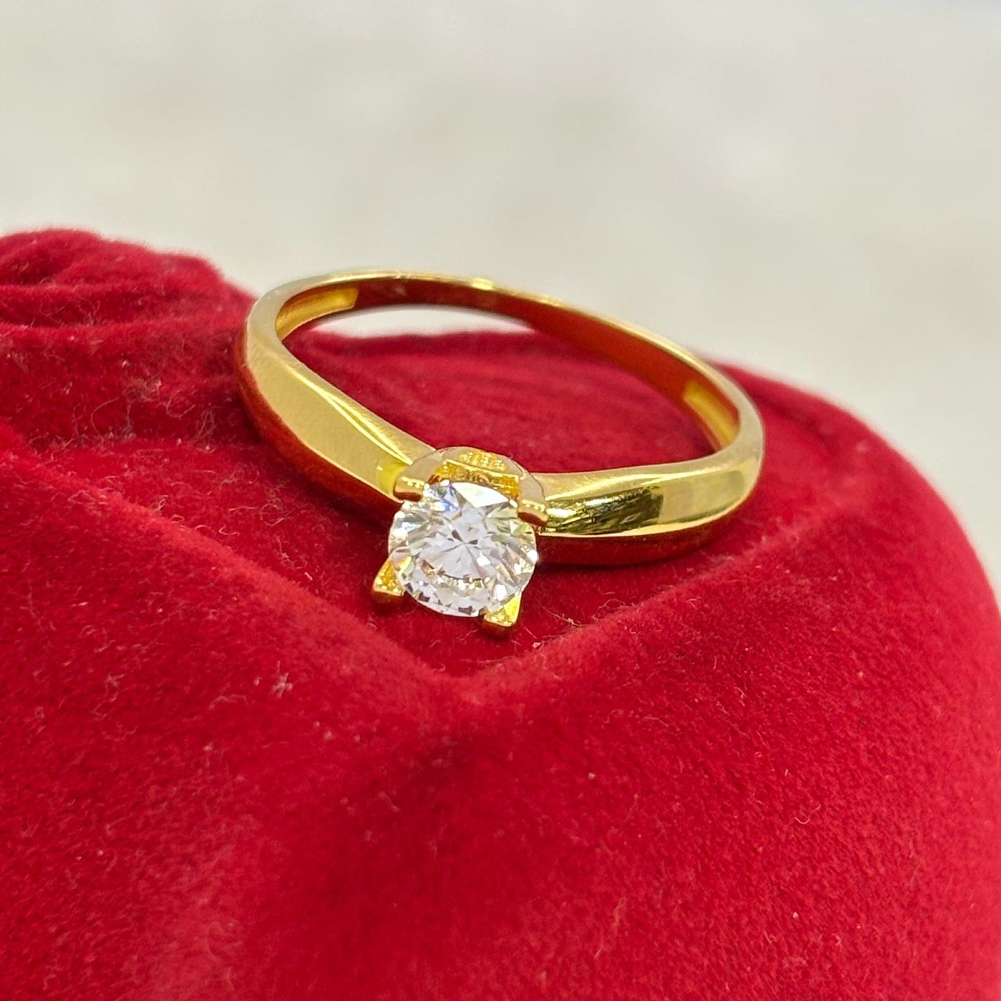 Julia 18K Ring in 18K Real Gold – Mirage Jewels