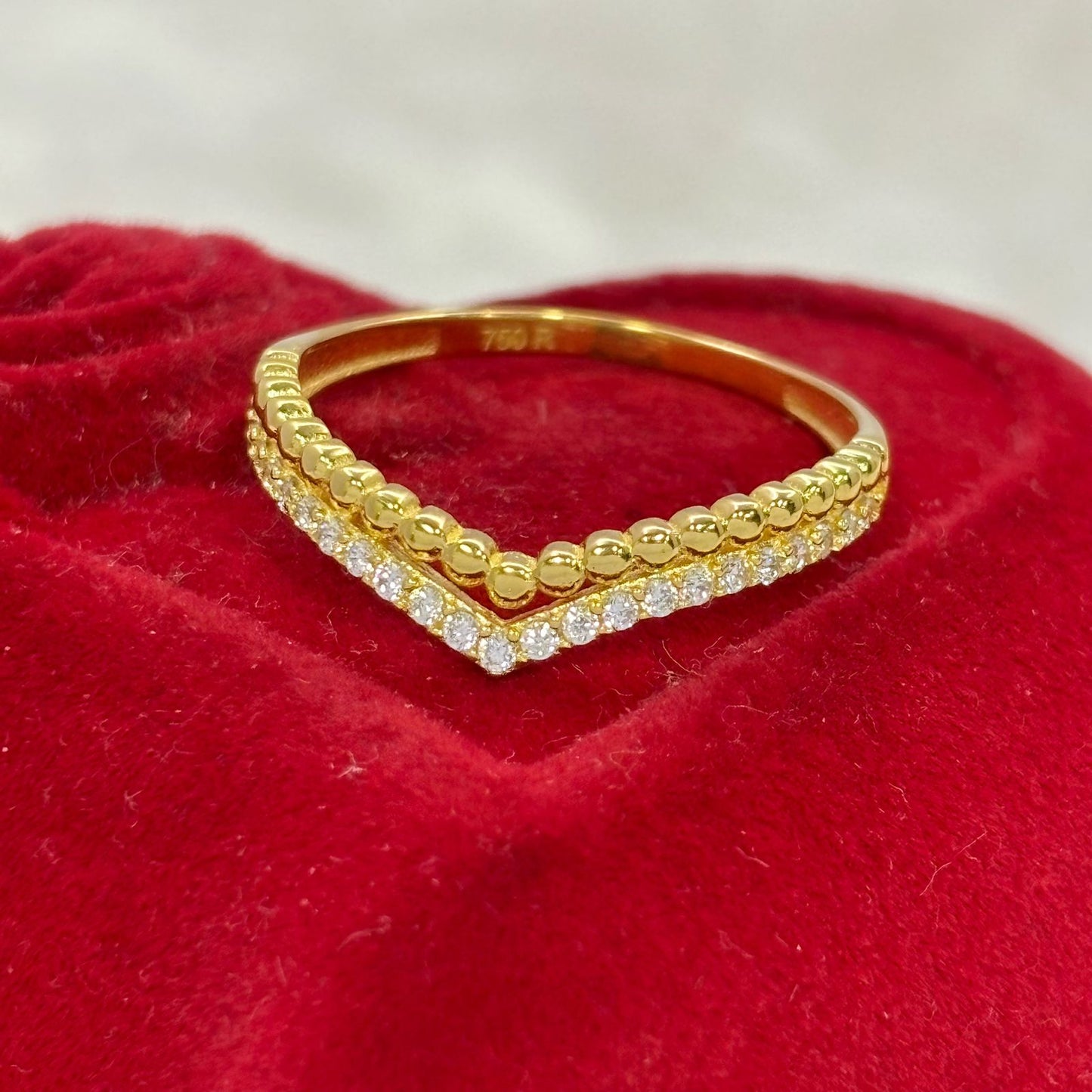 Wishy Wishbone 18k Ring 1.45g