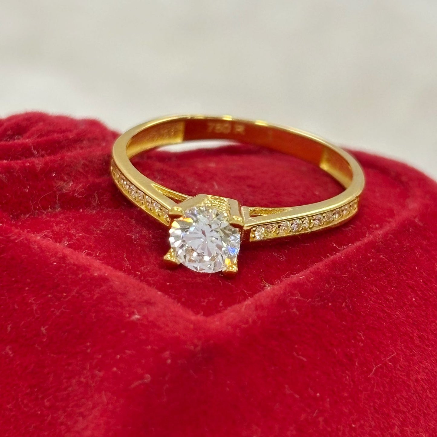 Nora 18K Ring in 18K Real Gold – Mirage Jewels