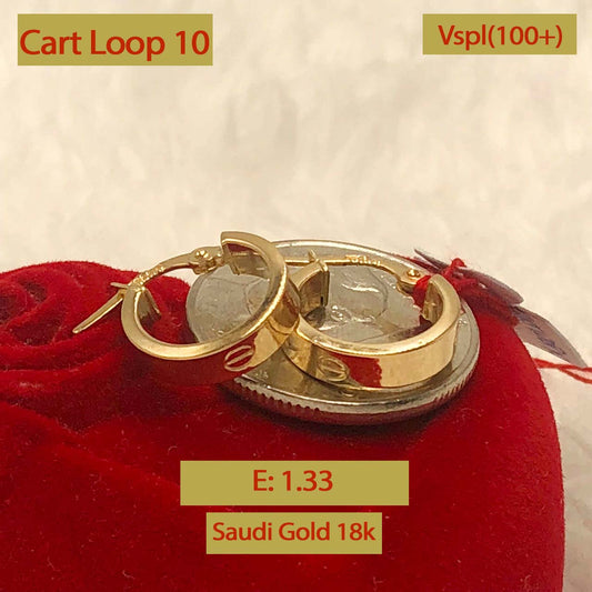 Cart Loop 10 Earrings 1.33g