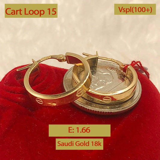 Cart Loop 15 Earrings 1.66g