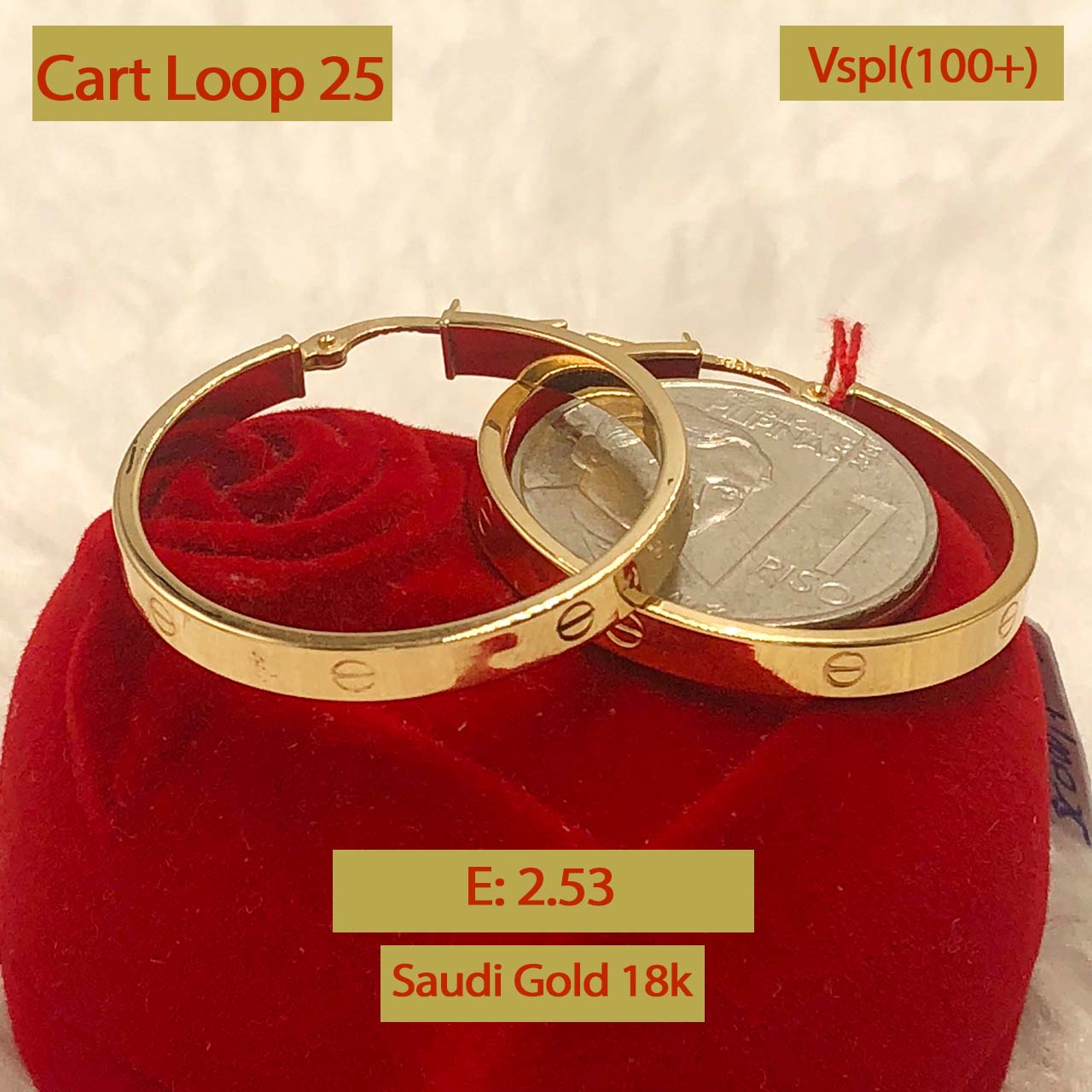 Cart Loop 25 Earrings 2.53g