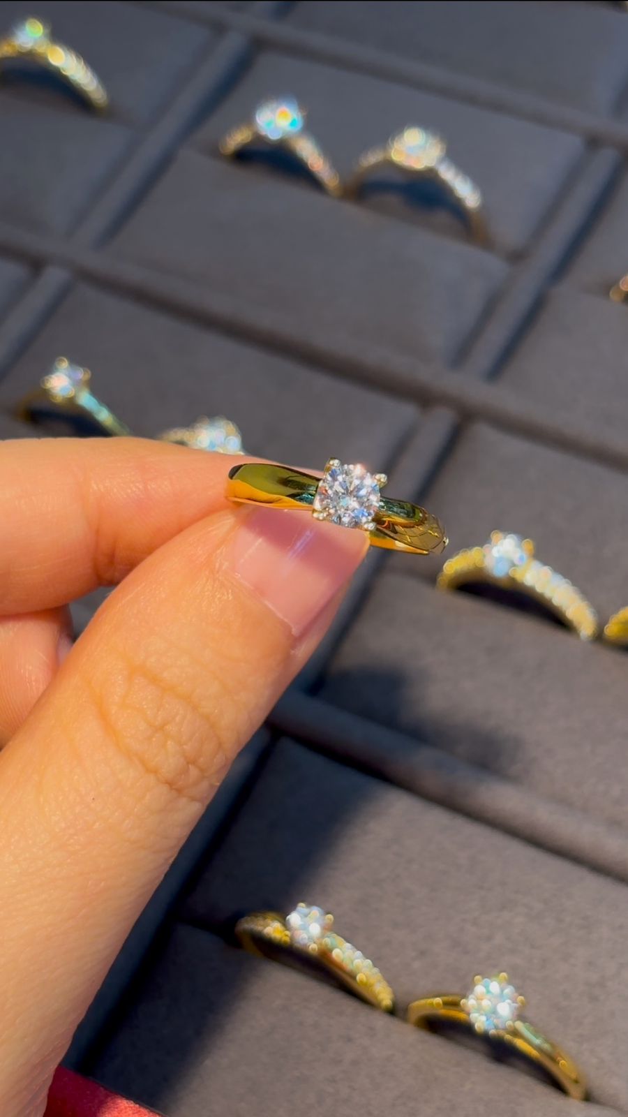 Julia 18K Ring in 18K Real Gold – Mirage Jewels