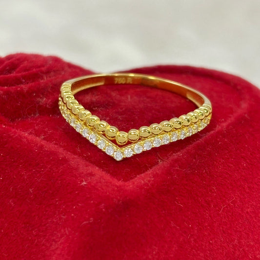 Wishy Wishbone 18k Ring 1.45g