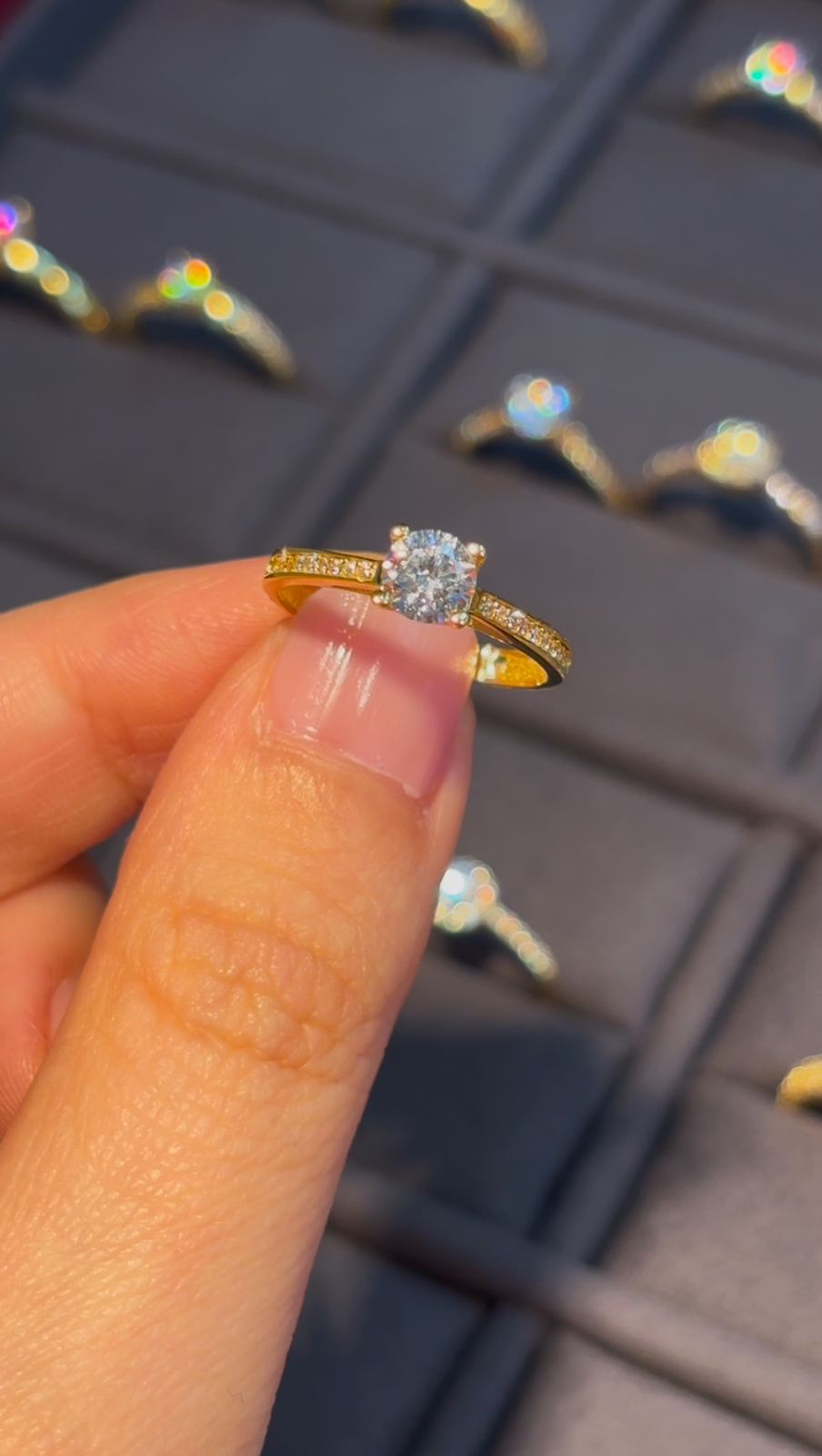 Nora 18K Ring in 18K Real Gold – Mirage Jewels