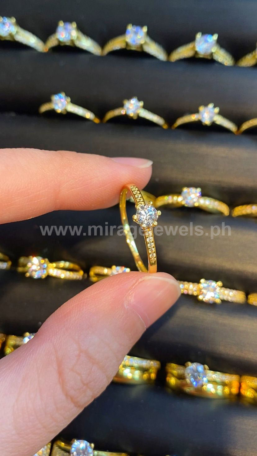 Nicky 18K Ring in 18K Real Gold – Mirage Jewels