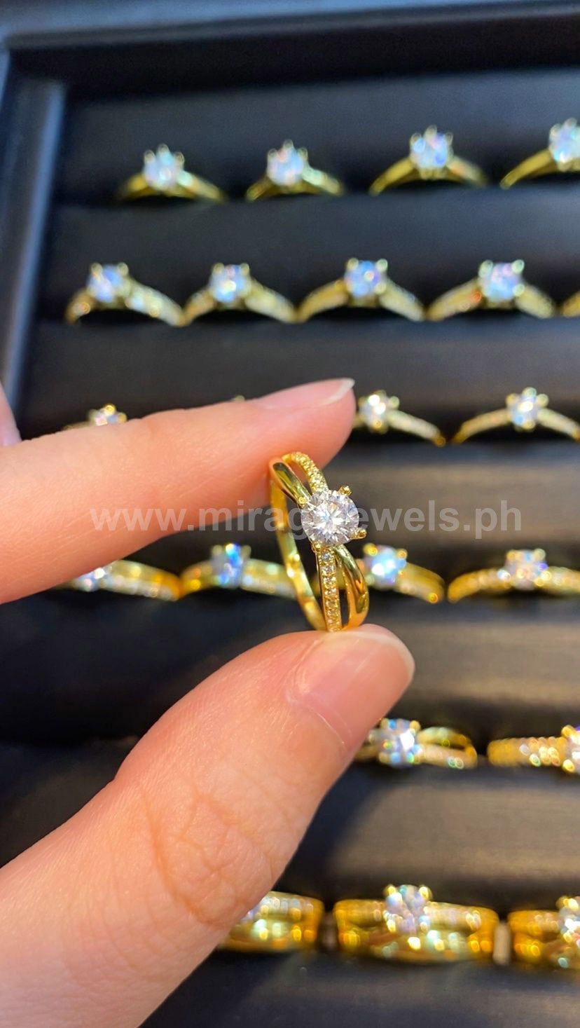 Naomi 18K Ring in 18K Real Gold – Mirage Jewels