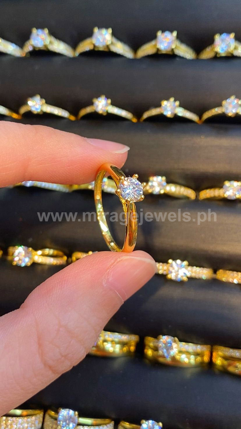 Hazel 18K Ring in 18K Real Gold – Mirage Jewels