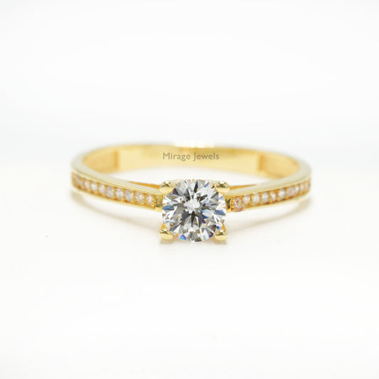 Nora 18K Ring in 18K Real Gold – Mirage Jewels