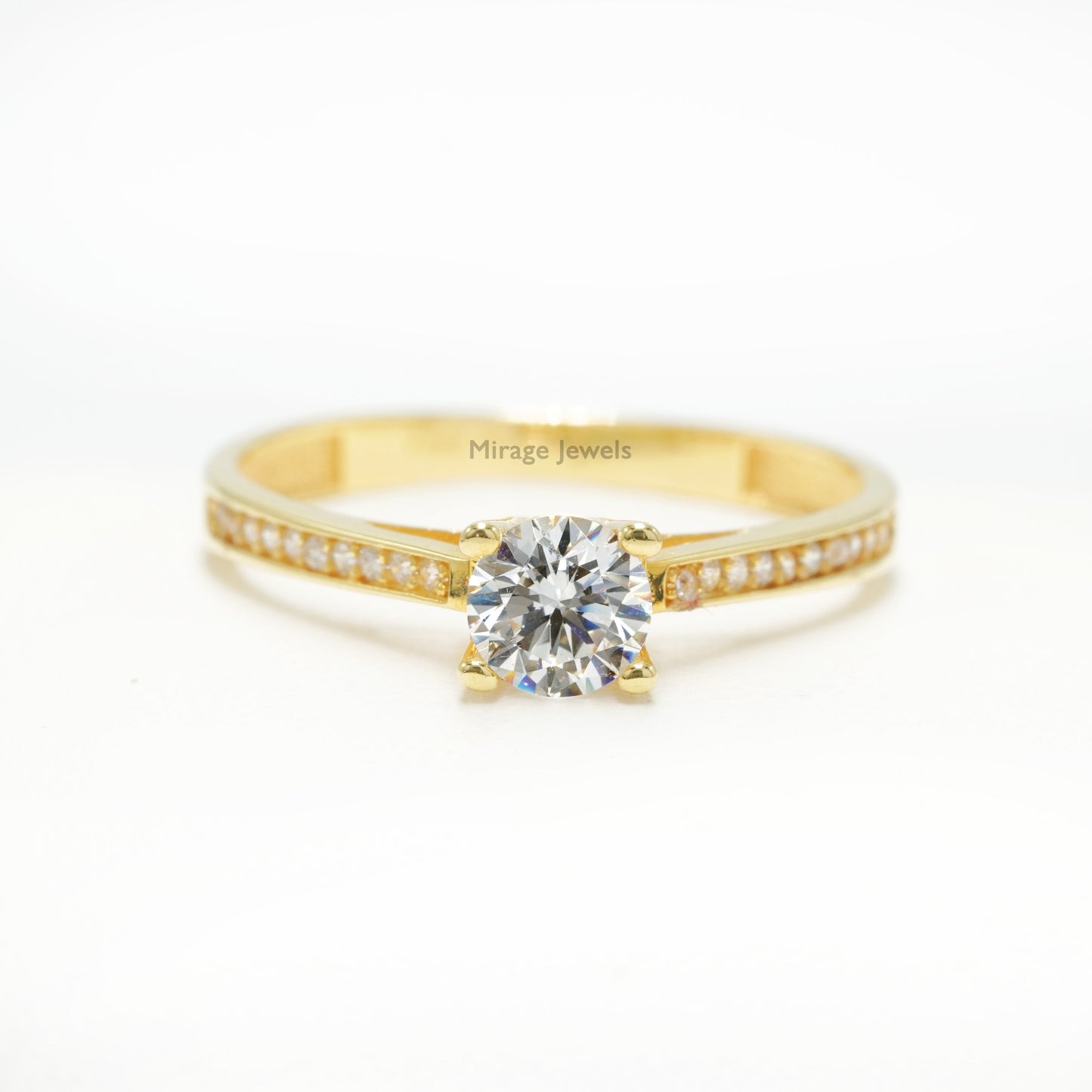 Nora 18K Ring in 18K Real Gold – Mirage Jewels