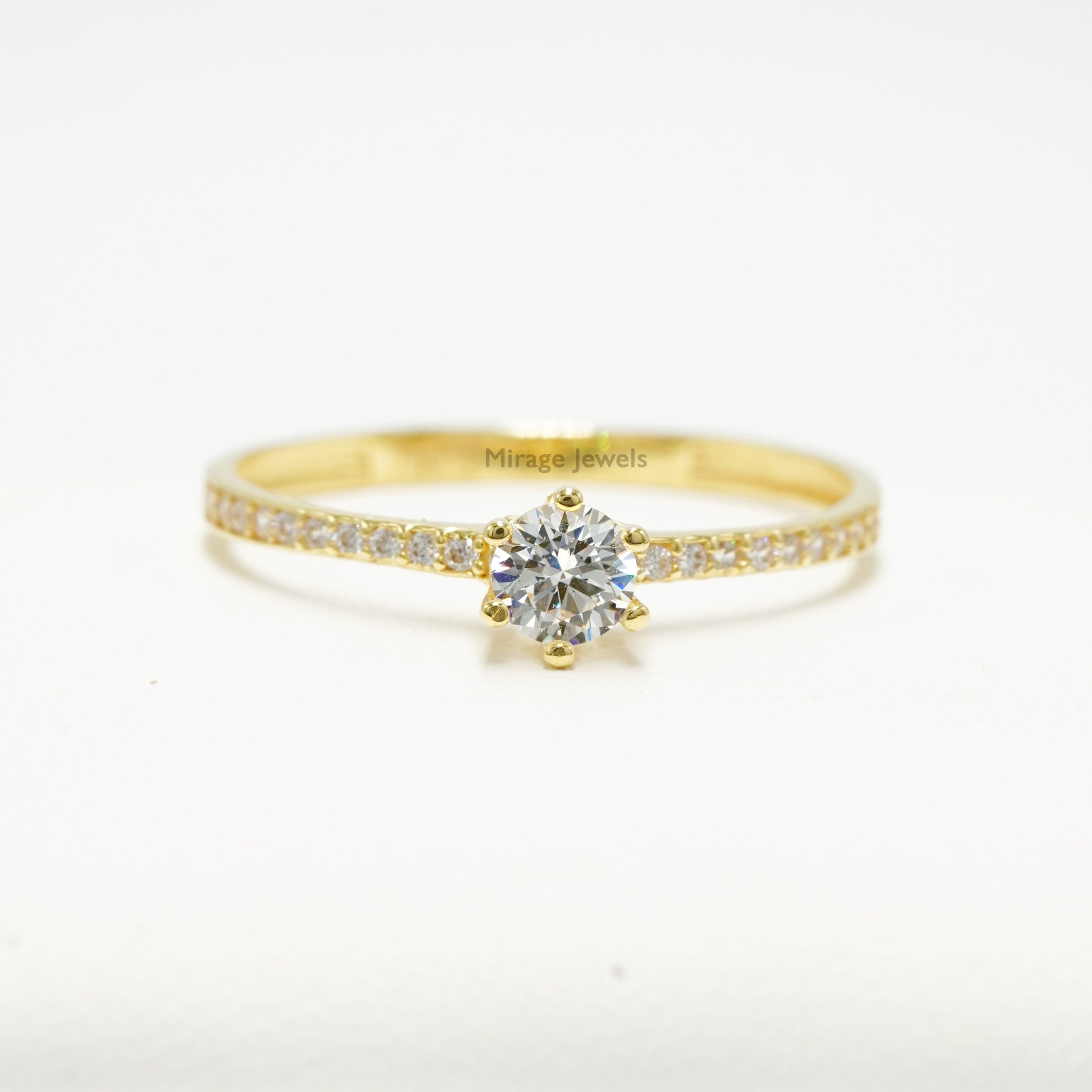 Nicky 18K Ring in 18K Real Gold – Mirage Jewels