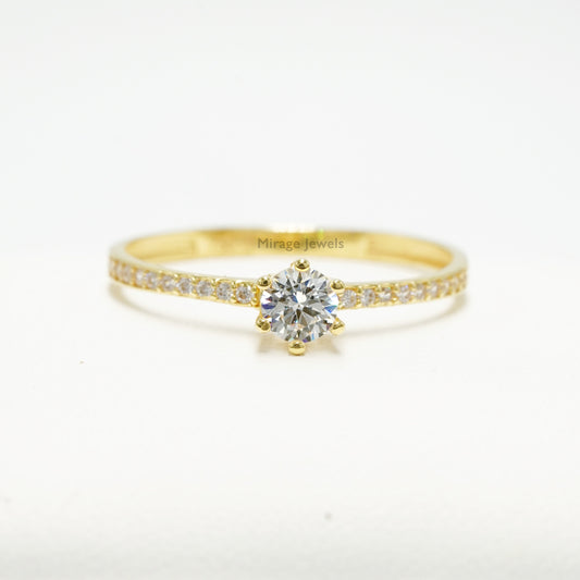 Nicky 18K Ring in 18K Real Gold – Mirage Jewels