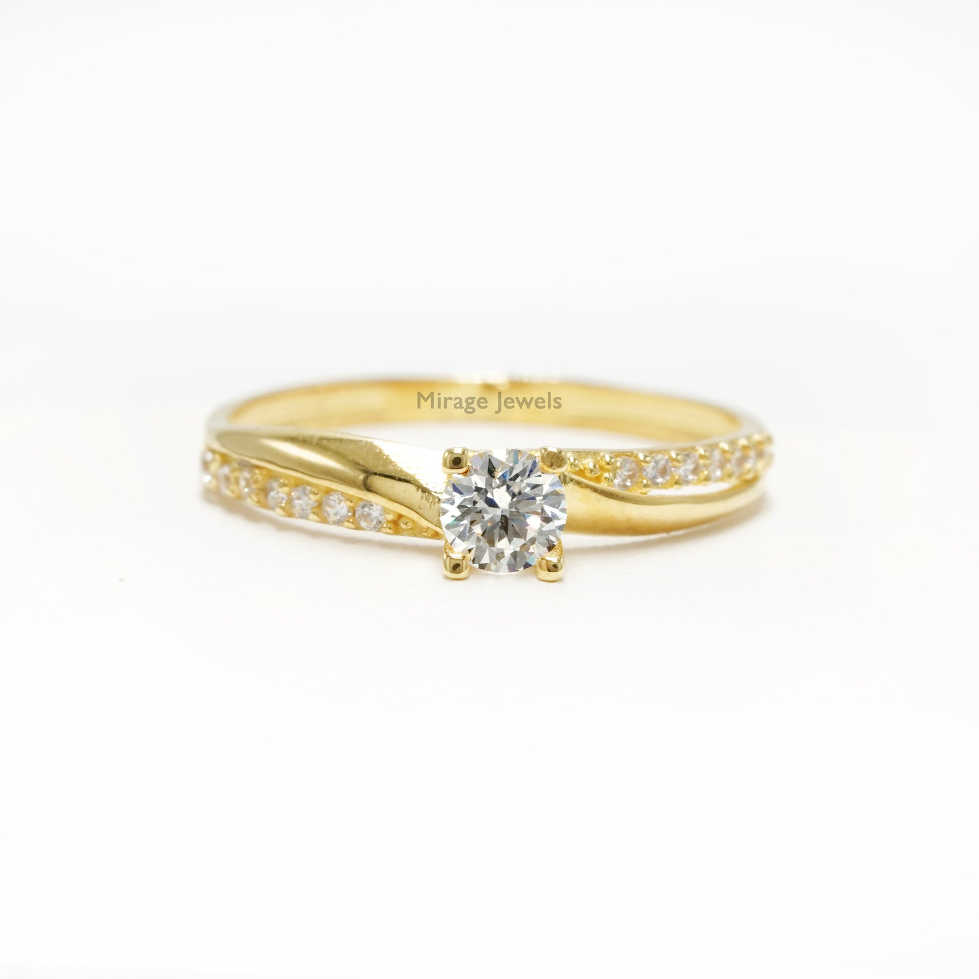 Mindy 18K Ring in 18K Real Gold – Mirage Jewels