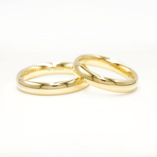Comfort Fit 18K Wedding Ring in 18K Real Gold – Mirage Jewels