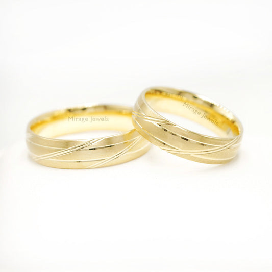 Galaxy 18K Wedding Ring in 18K Real Gold – Mirage Jewels
