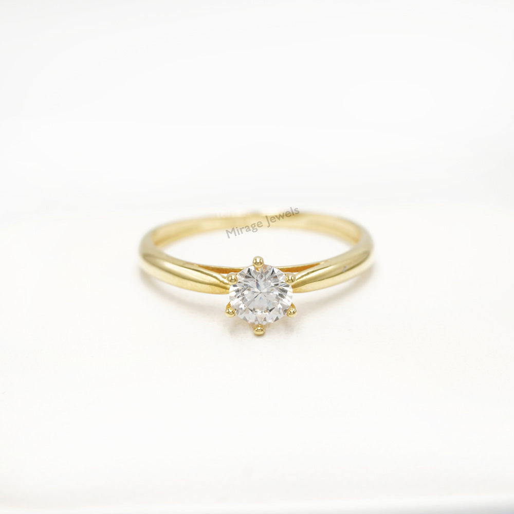 Hazel 18K Ring in 18K Real Gold – Mirage Jewels