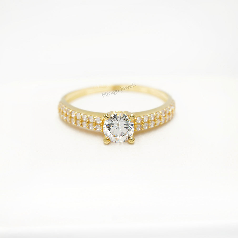 Nisan 18K Ring in 18K Real Gold – Mirage Jewels