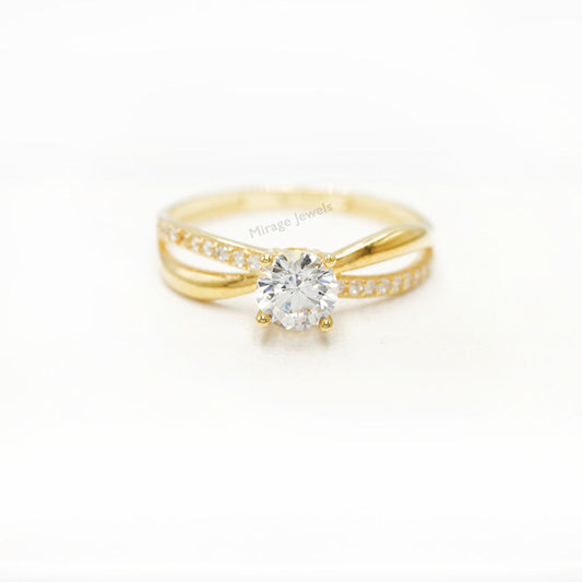 Naomi 18K Ring in 18K Real Gold – Mirage Jewels