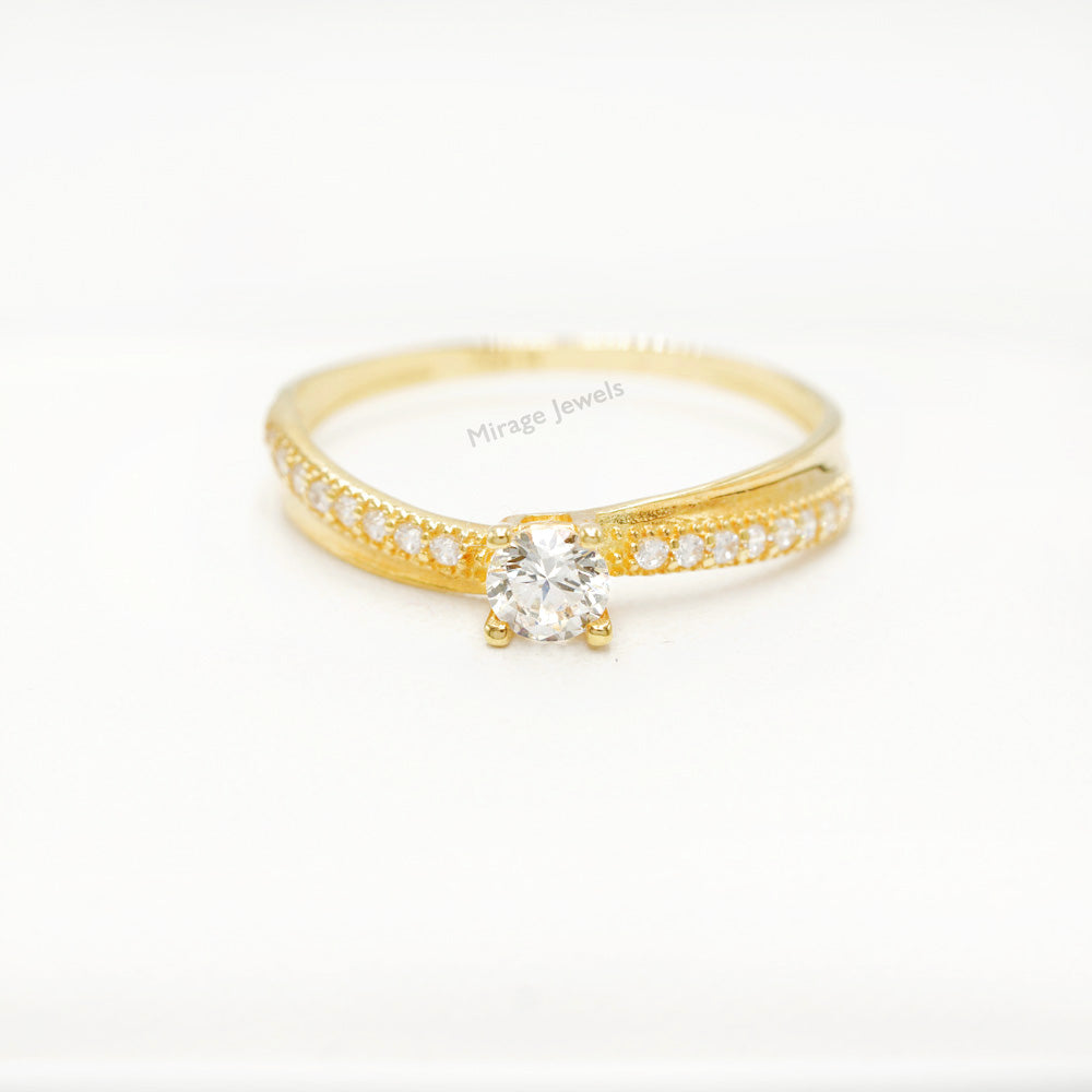 Marga 18K Ring in 18K Real Gold – Mirage Jewels