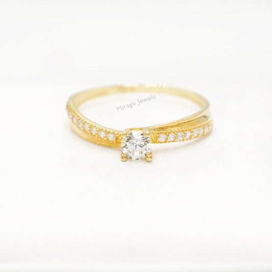 Marga 18K Ring in 18K Real Gold – Mirage Jewels