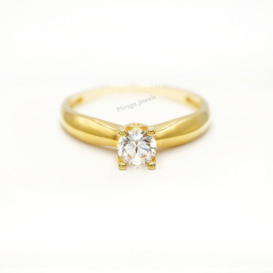 Julia 18K Ring in 18K Real Gold – Mirage Jewels