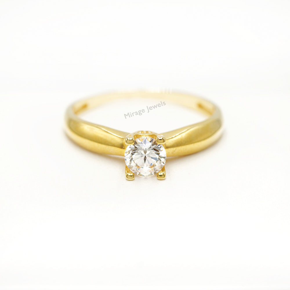 Julia 18K Ring in 18K Real Gold – Mirage Jewels